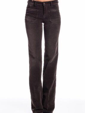 NOTIFY Opium velvet Trousers Chestnut Pant WTV176 Flare jeans Boot Cut High Rise